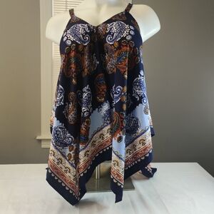 Unique Spectrum- Womens Plus Size Paisley Print Tunic 1X
